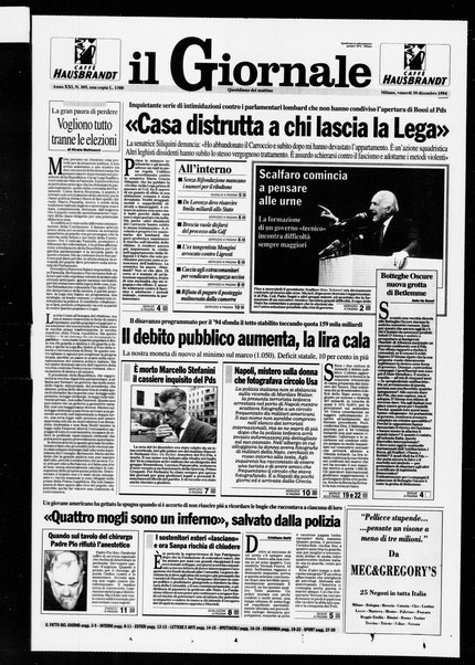 Il giornale : quotidiano del mattino